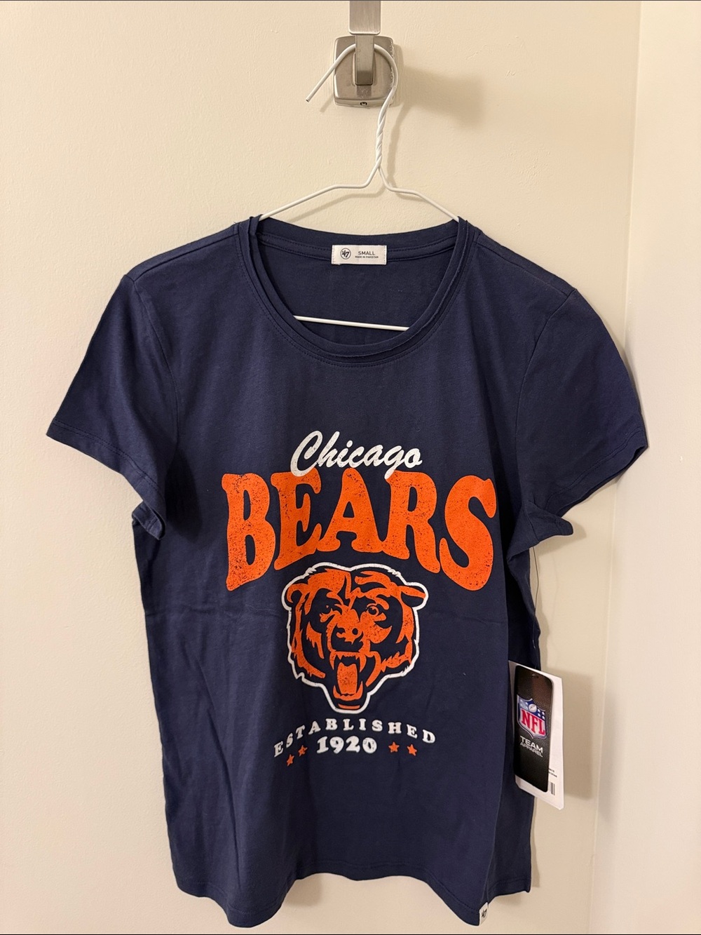 Chicago Bears Navy T-Shirt with Orange Logo